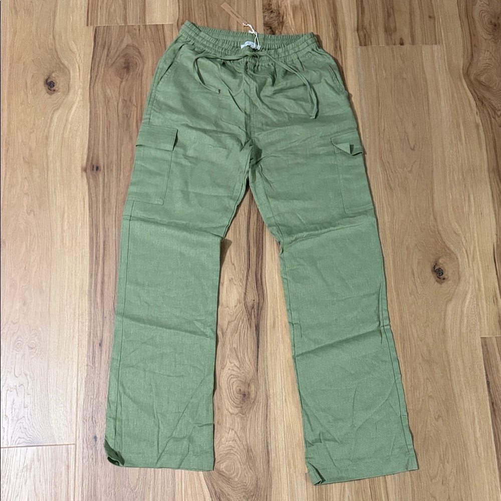 Love Tree Sage Green Cargo Pants